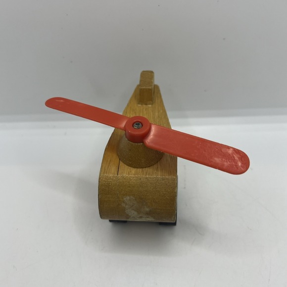 Mattel 1971/72 Vintage Wooden Truck Helicopter Wood Toy Vehicles Korea Push Toys - Picture 9 of 11